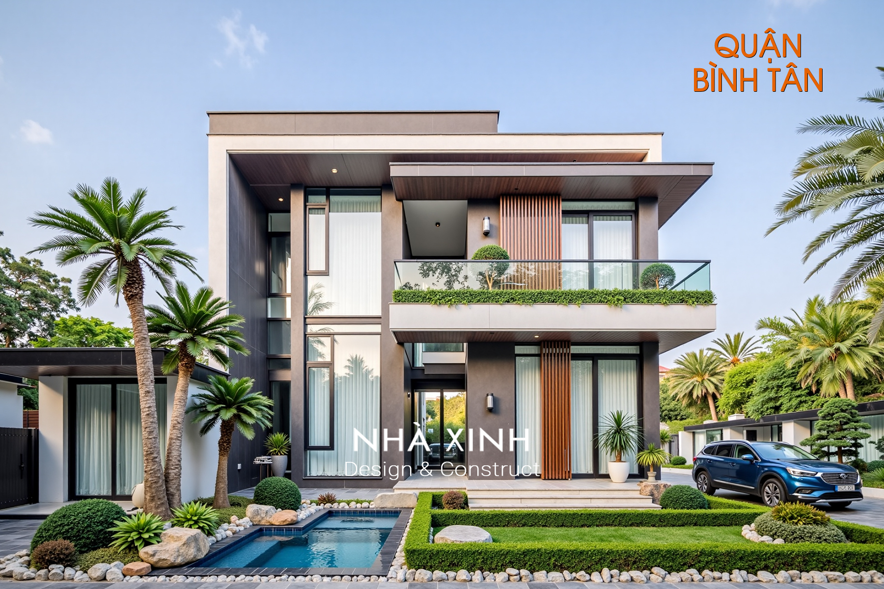 Mẫu thiết kế biệt thự 1 trệt 1 lầu ấn tượng, độc đáo