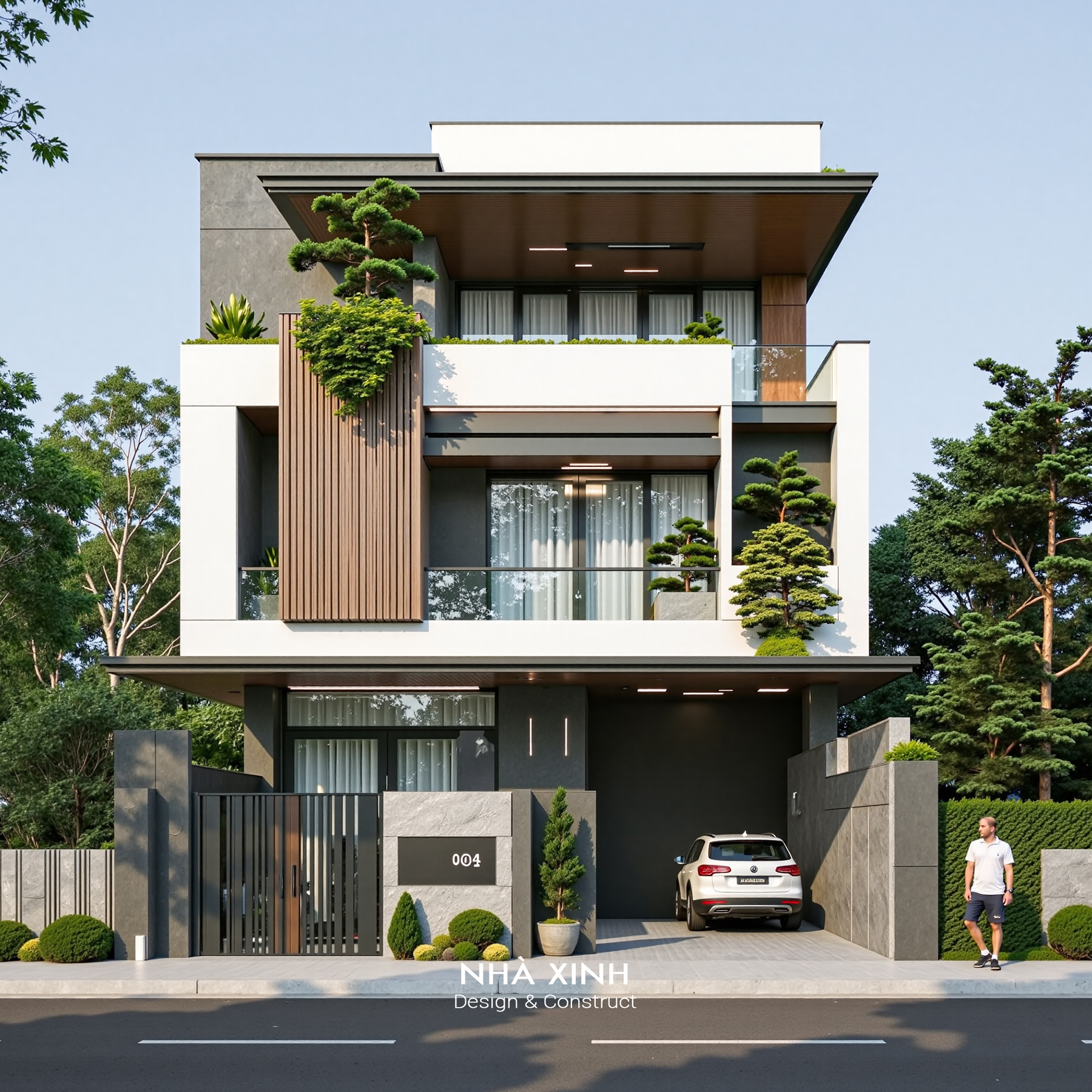 Biệt thự 3 tầng hiện đại 2 mặt tiền