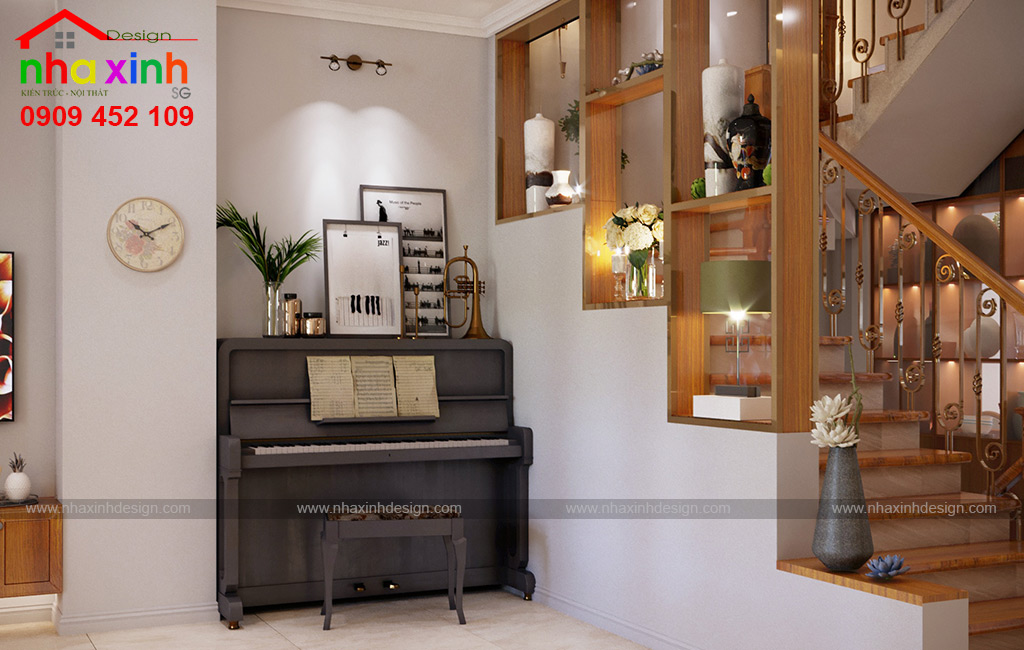 Nội thất phòng khách phong cách đồ gỗ | Chị Chi. Ảnh 1
