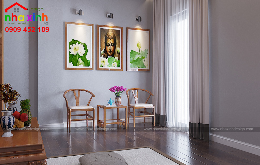 Nội thất phòng thờ phong cách đồ gỗ | Chị Chi. Ảnh 1