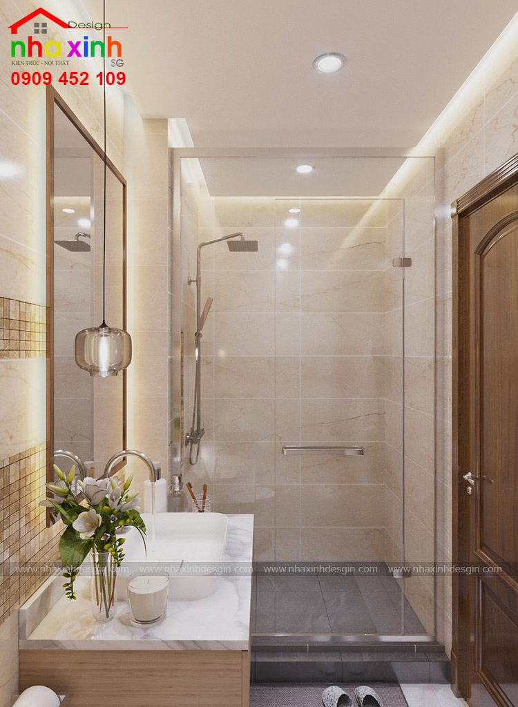 Nội thất phòng WC Master phong cách đồ gỗ | Chị Chi. Ảnh 1