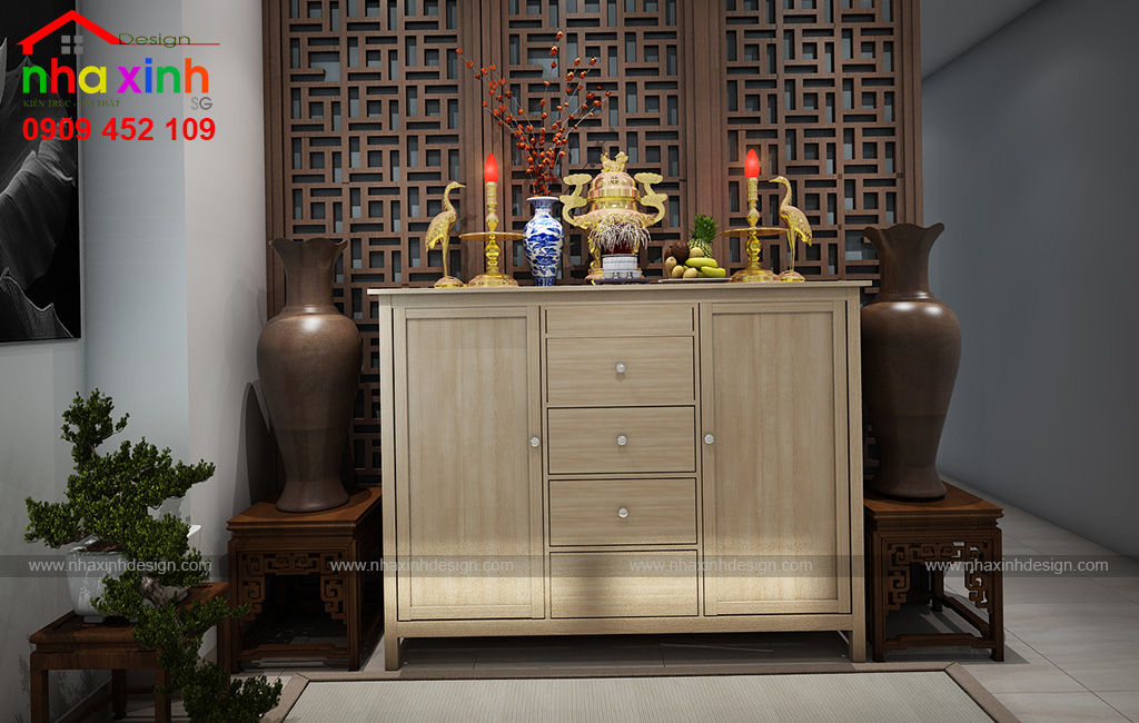 Phòng thờ biệt thự phố 3 tầng | Anh Trung