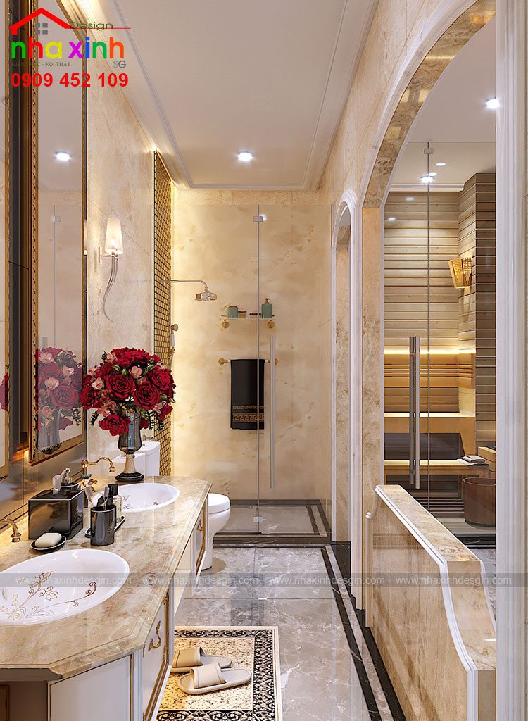 Biệt Thự Cổ Điển 2 Tầng Phong Cách Lâu Đài Siêu Sang Trọng | Chú Biển | BT-117 52 Phòng WC Master biệt thự cổ điển phong cách lâu đài. Ảnh 4