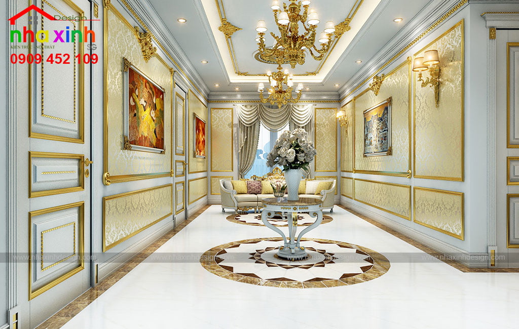 Biệt Thự Cổ Điển 2 Tầng Ấn Tượng Với Nội Thất Sang Trọng | Chị Kim Anh | BT- 116 18 Sảnh lầu 1 căn biệt thự cổ điển. Ảnh 3