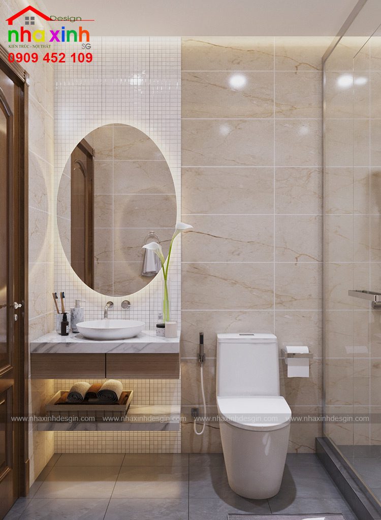 Nội thất phòng WC con gái phong cách đồ gỗ | Chị Chi. Ảnh 1