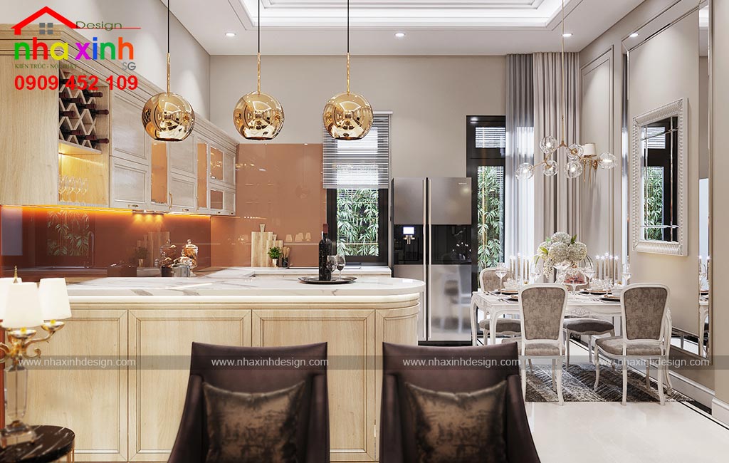 Thiết kế nội thất không gian bếp view 02