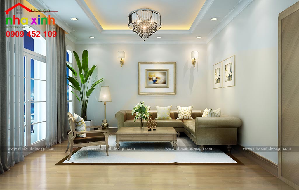 Thiết kế nội thất phòng khách view 01
