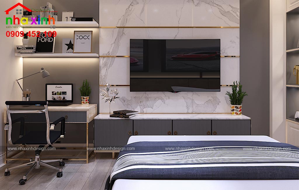 Thiết kế phòng ngủ con trai 22 tuổi view 02