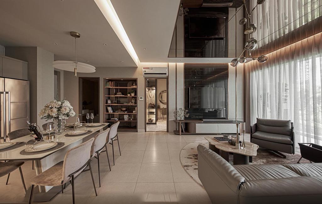 Phòng bếp với nội thất căn hộ penthouse luxury khiến nhiều người ngưỡng mộ