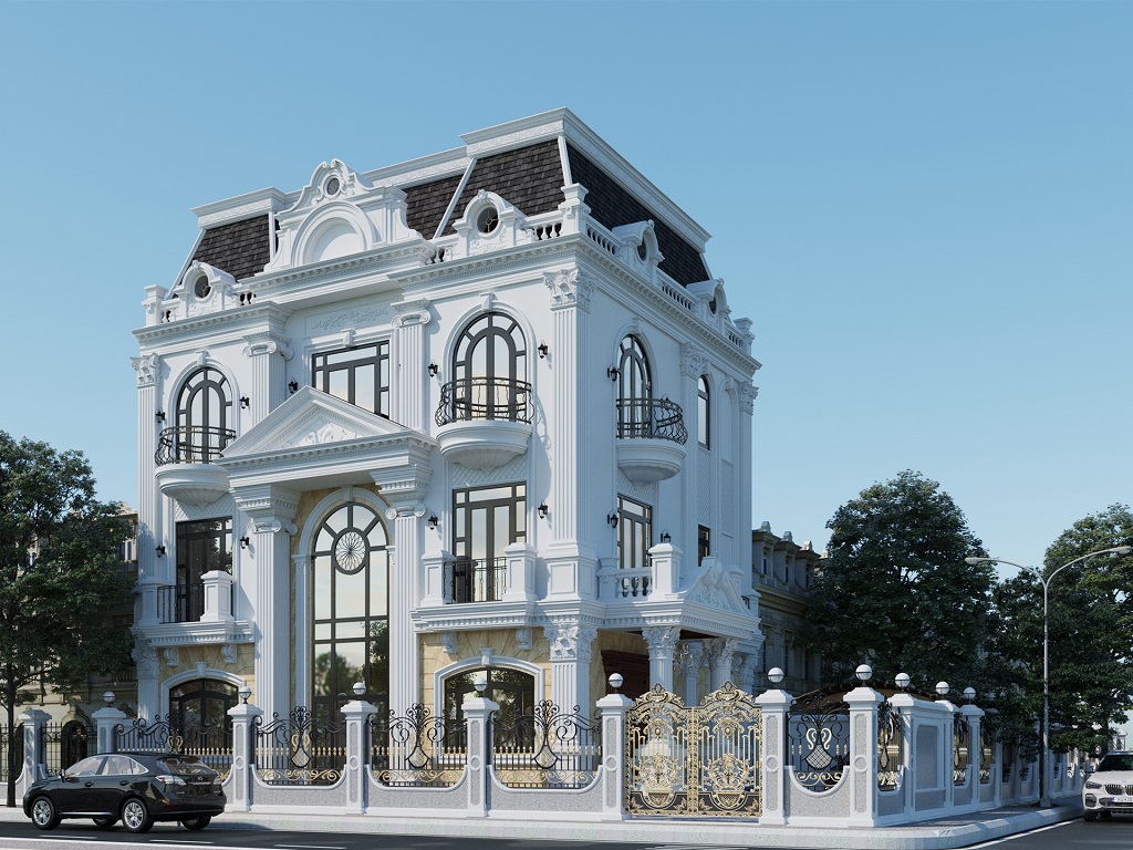 Chiêm ngưỡng ngoại thất cho căn biệt thự 2 mặt tiền cổ điển cực đẹp này 1