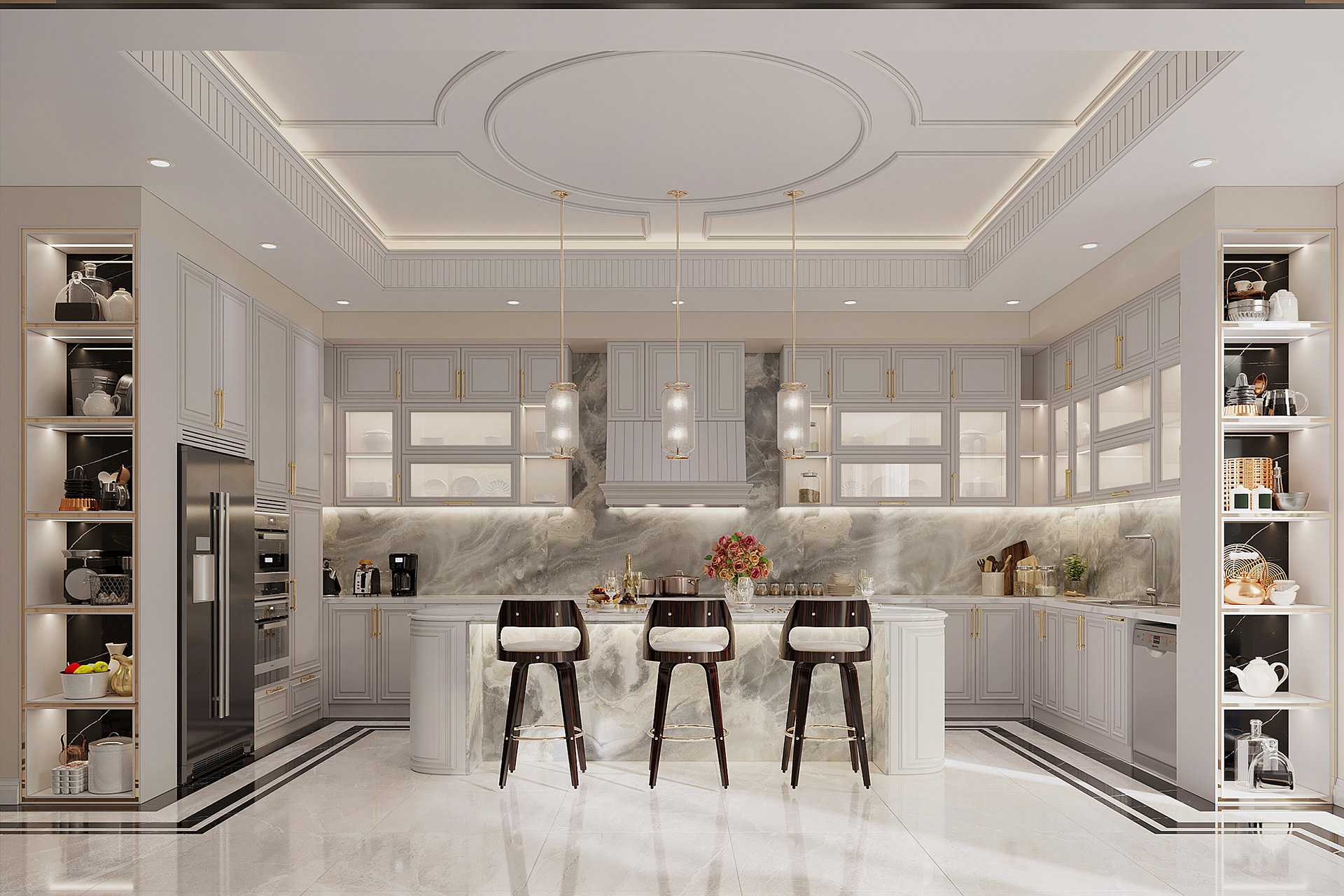 Thiết kế không gian phòng bếp với diện tích rộng rãi & thông thoáng