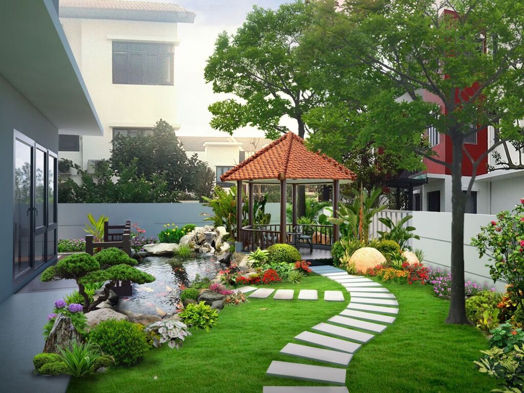 Nên trồng cây xanh trước nhà
