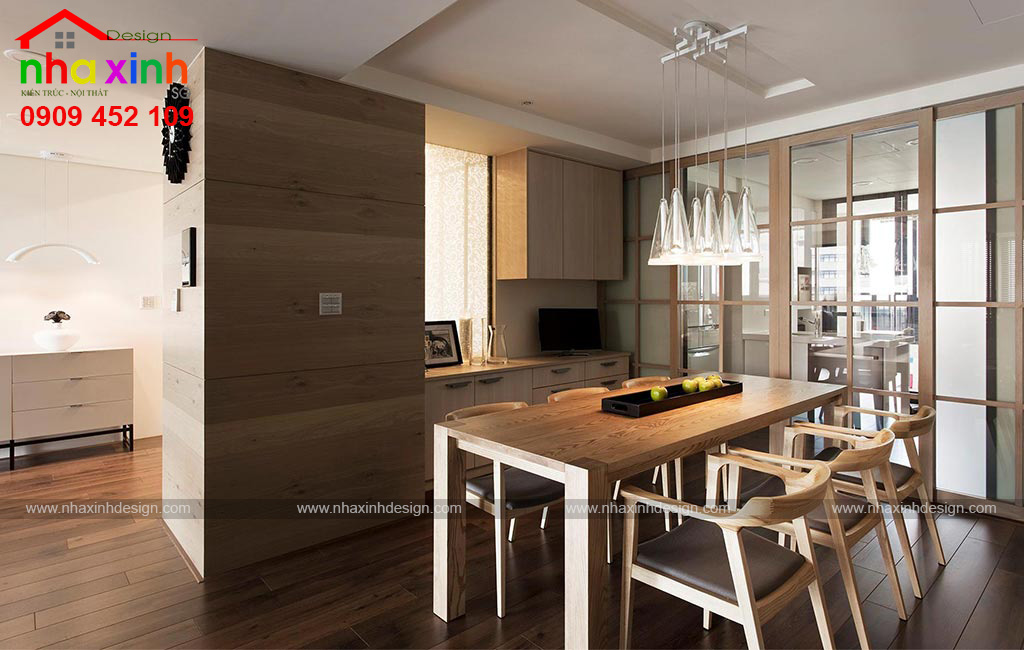 Nét hoài niệm của mẫu nội thất căn hộ với thiết kế tối giản trong không gian bếp