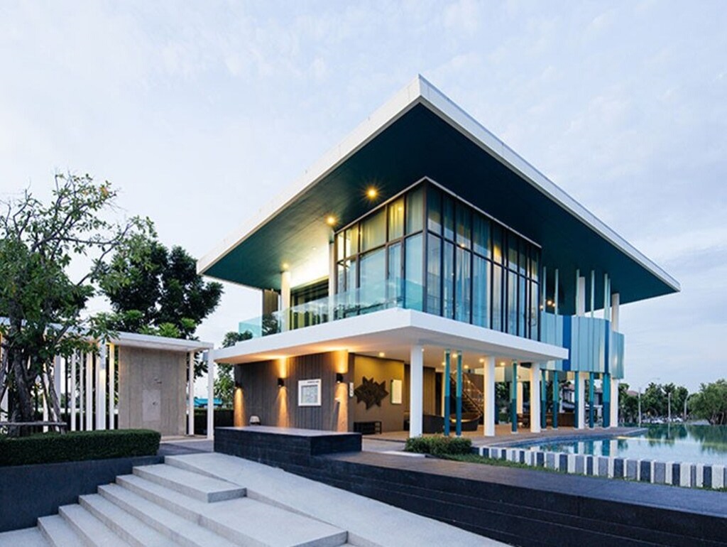 Mẫu thiết kế biệt thự hiện đại 2 tầng có hồ bơi theo phong cách Thái Lan