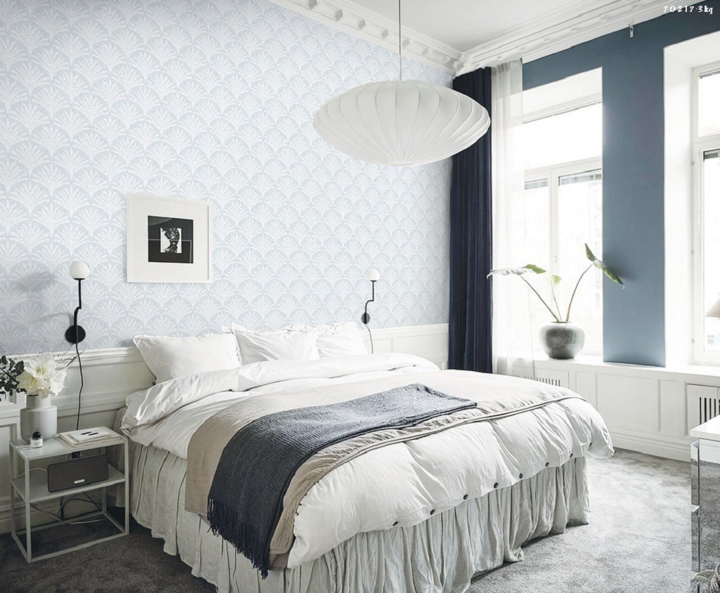 Tranh dán tường phòng ngủ phong cách hiện đại