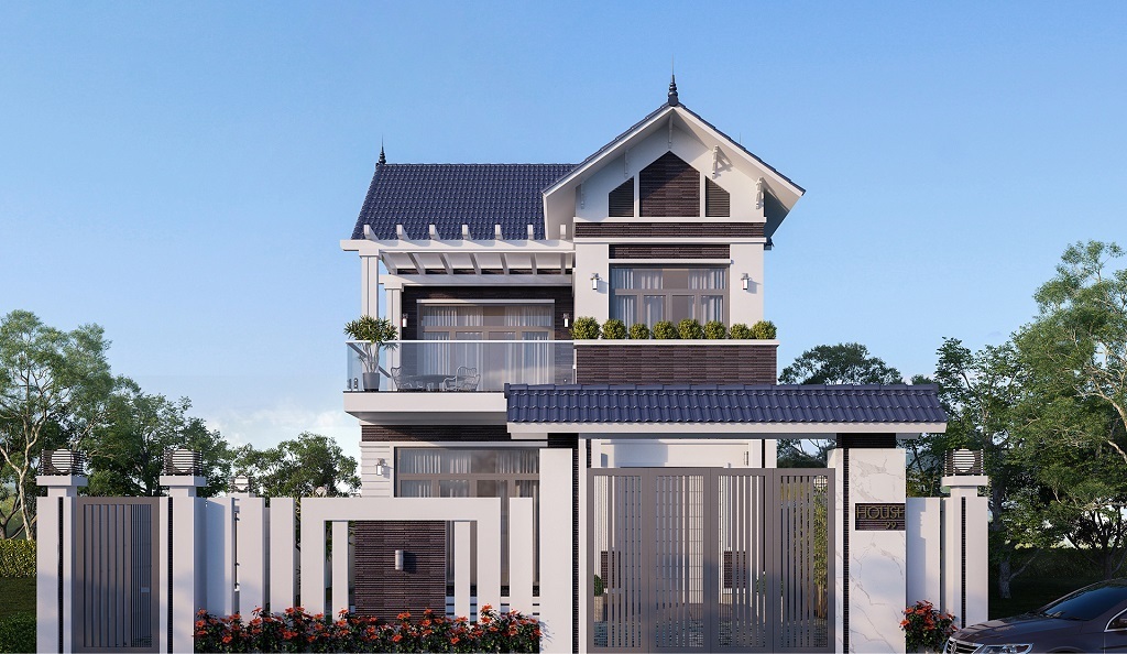 Chiêm ngưỡng mẫu kiến trúc mái Thái 2 tầng nông thôn