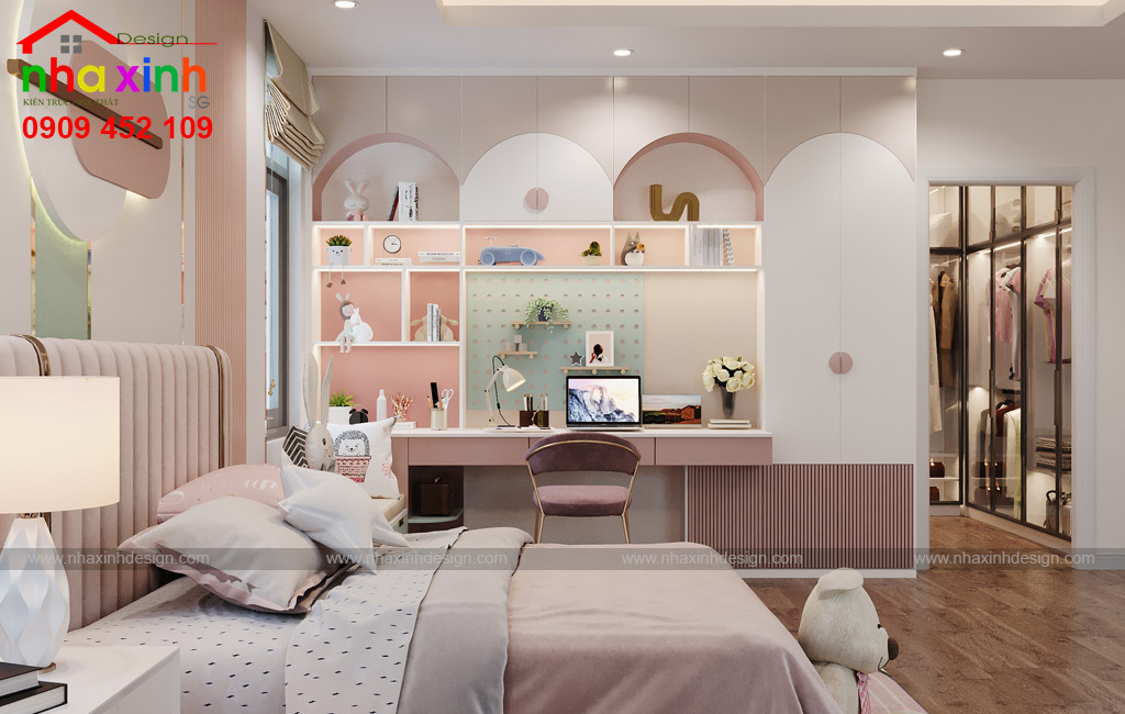 Phòng ngủ con gái với thiết kế siêu dễ thương 2