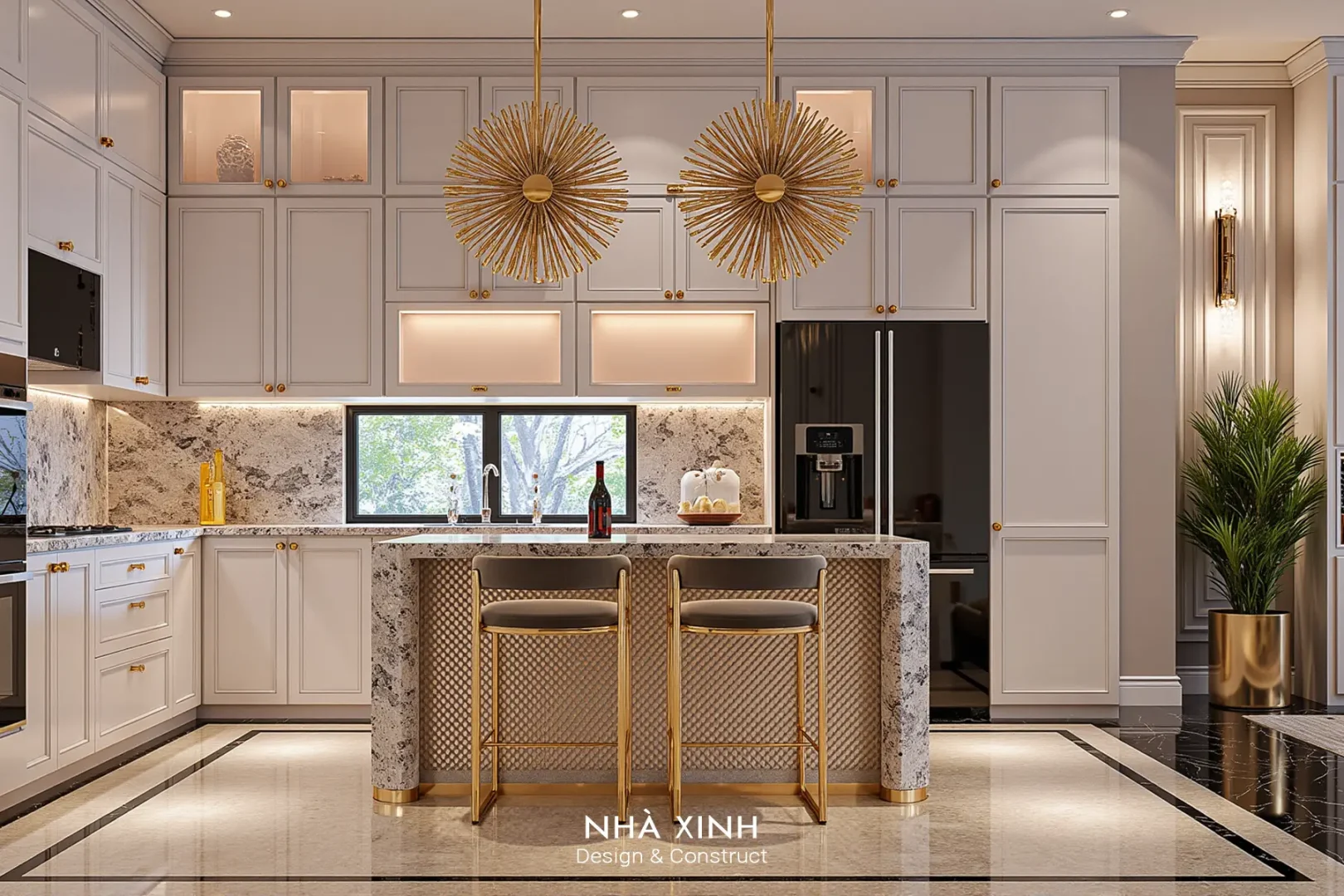 Khu vực quầy bar hiện đại