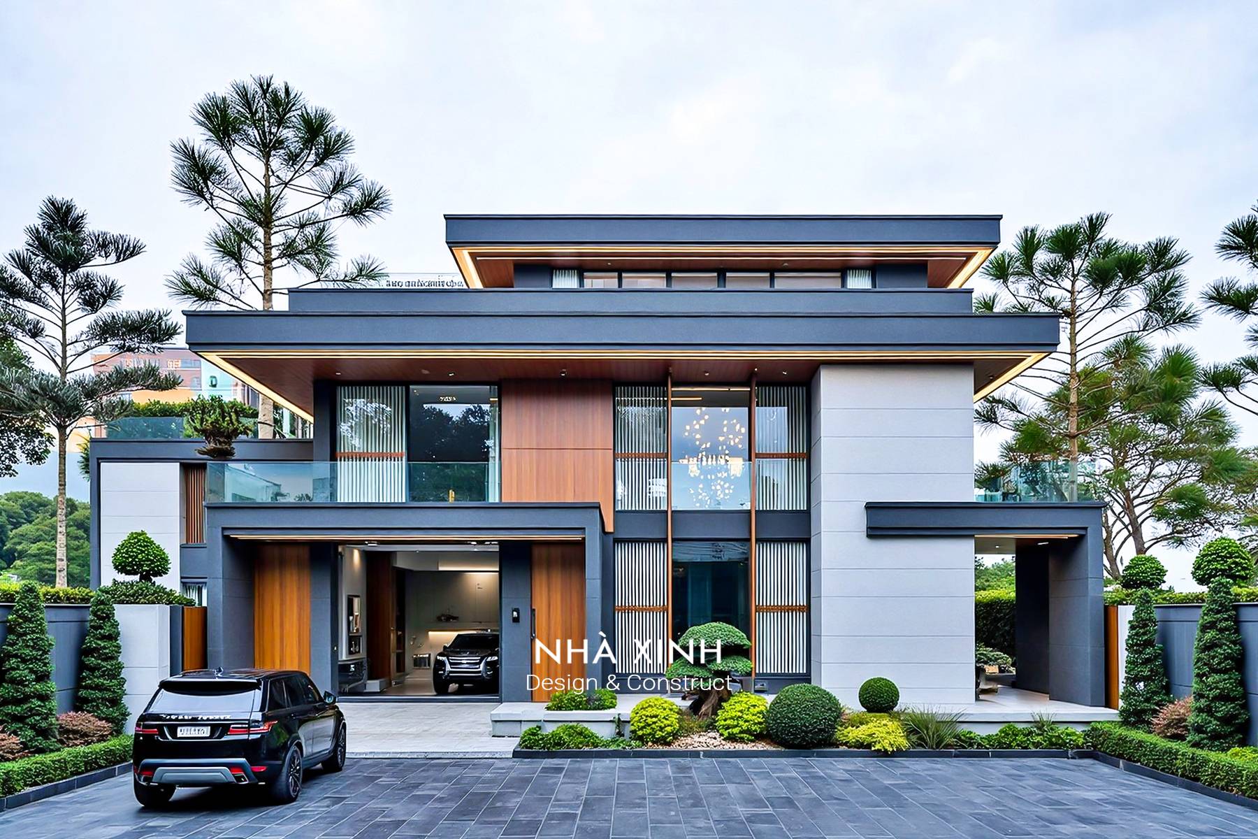 Biệt thự 3 tầng 500m2 hiện đại 2 mặt tiền