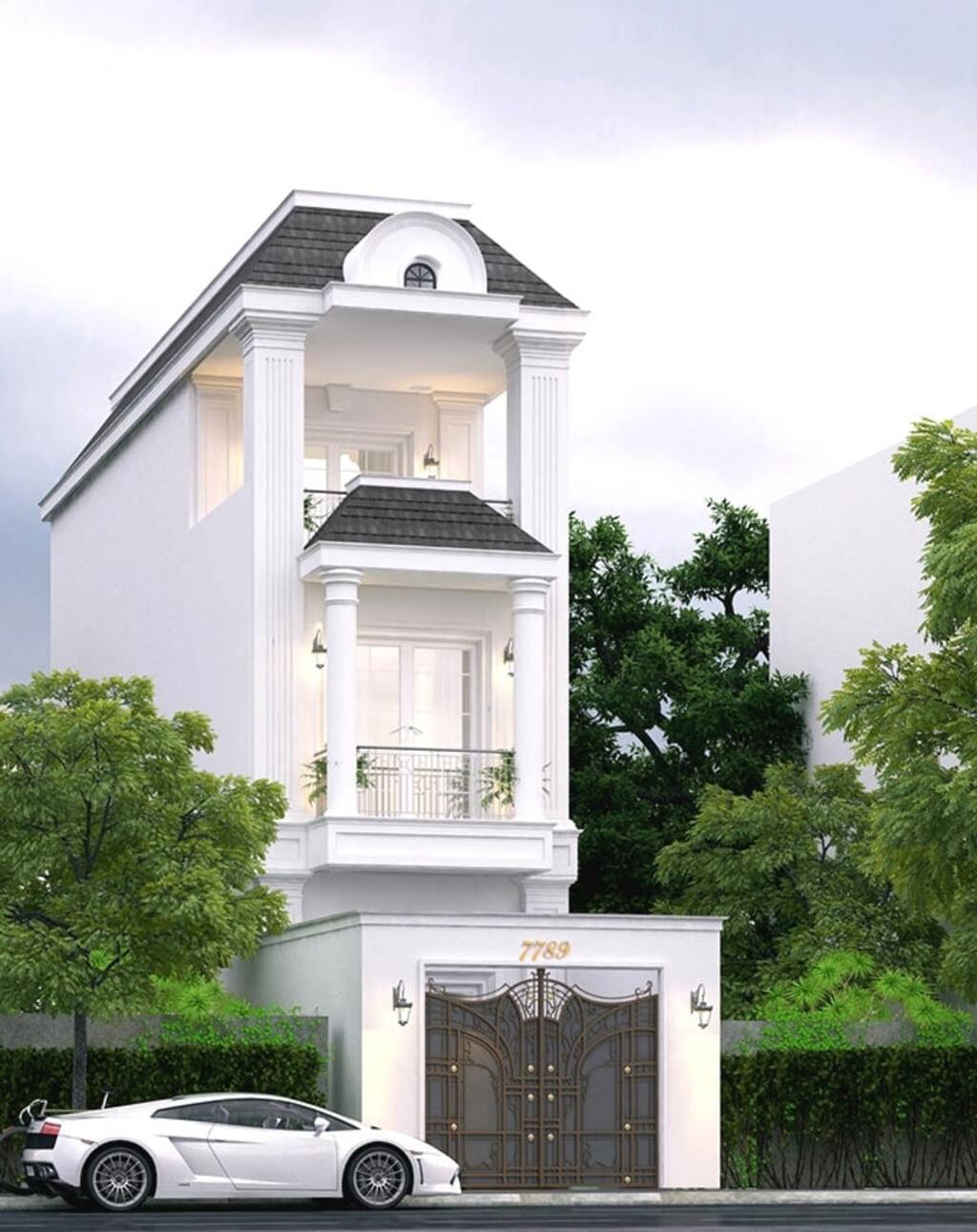 TOP 10 Mẫu Nhà Ống Đẹp 3 Tầng 5m Bắt Kịp Xu Hướng Kiến Trúc Năm 2022 11 Mẫu nhà đẹp 3 tầng 5m tân cổ điển