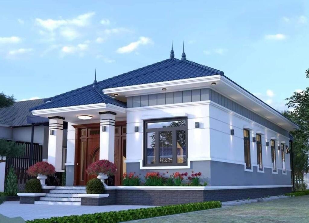 Tổng Hợp 10+ Mẫu Nhà Vườn Mái Nhật 3 Phòng Ngủ Đẹp Nhất Năm 2022 9 Nhà vườn đẹp mái nhật 3 phòng ngủ dạng biệt thự trệt Châu u