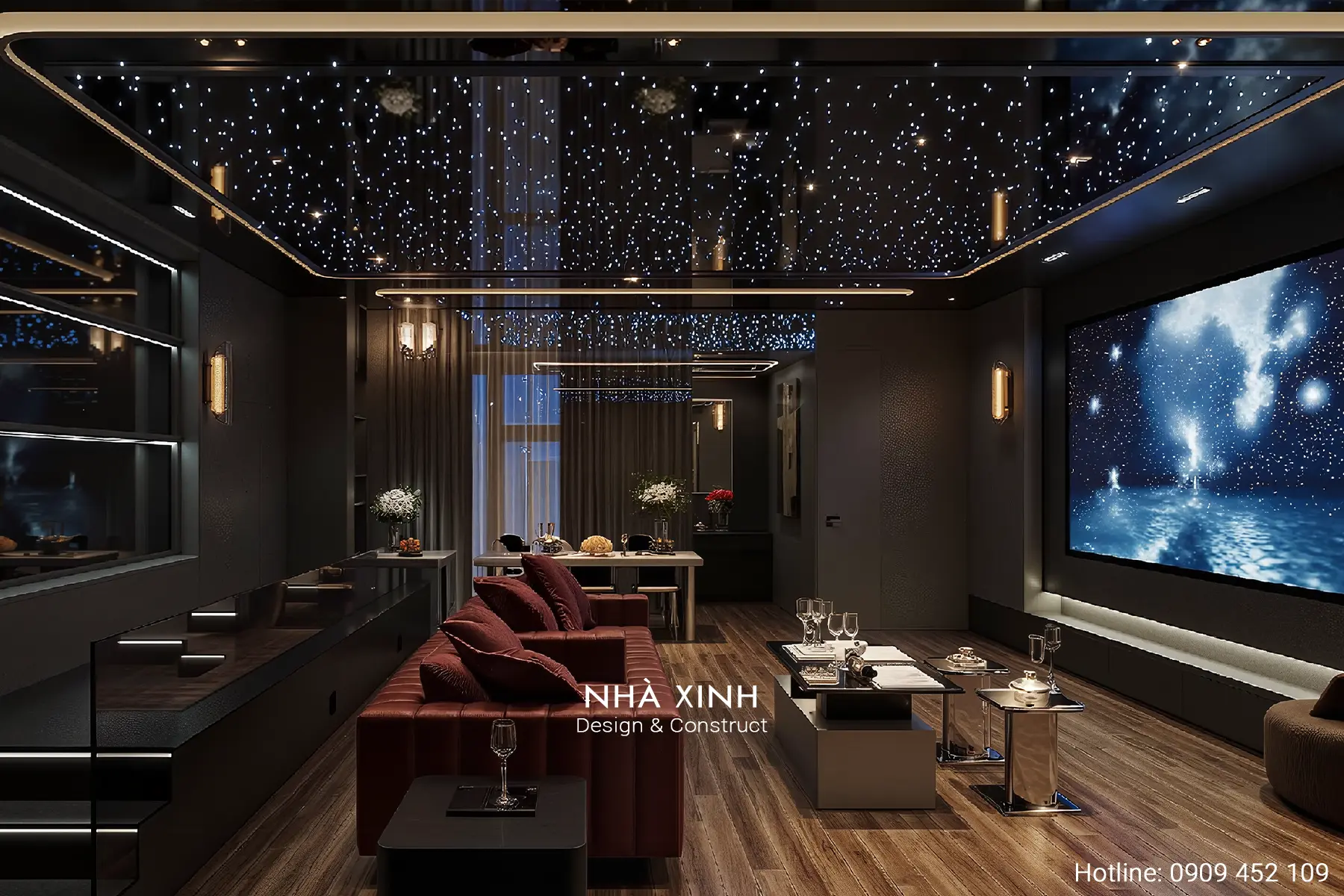 thiết kế nội thất phòng giải trí hiện đại 