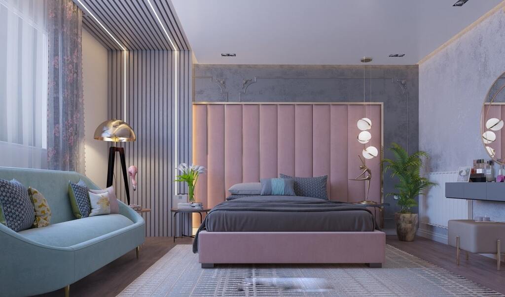 Trang trí phòng ngủ nhỏ màu hồng quyến rũ