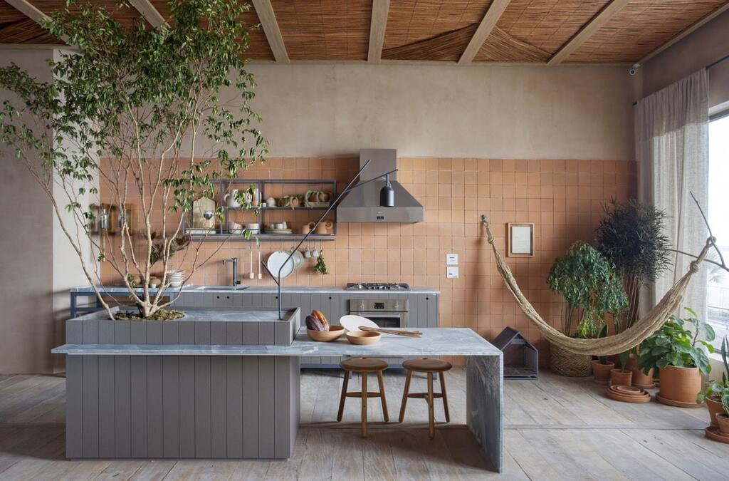Nội thất bếp nhà phố hiện đại phong cách tối giản