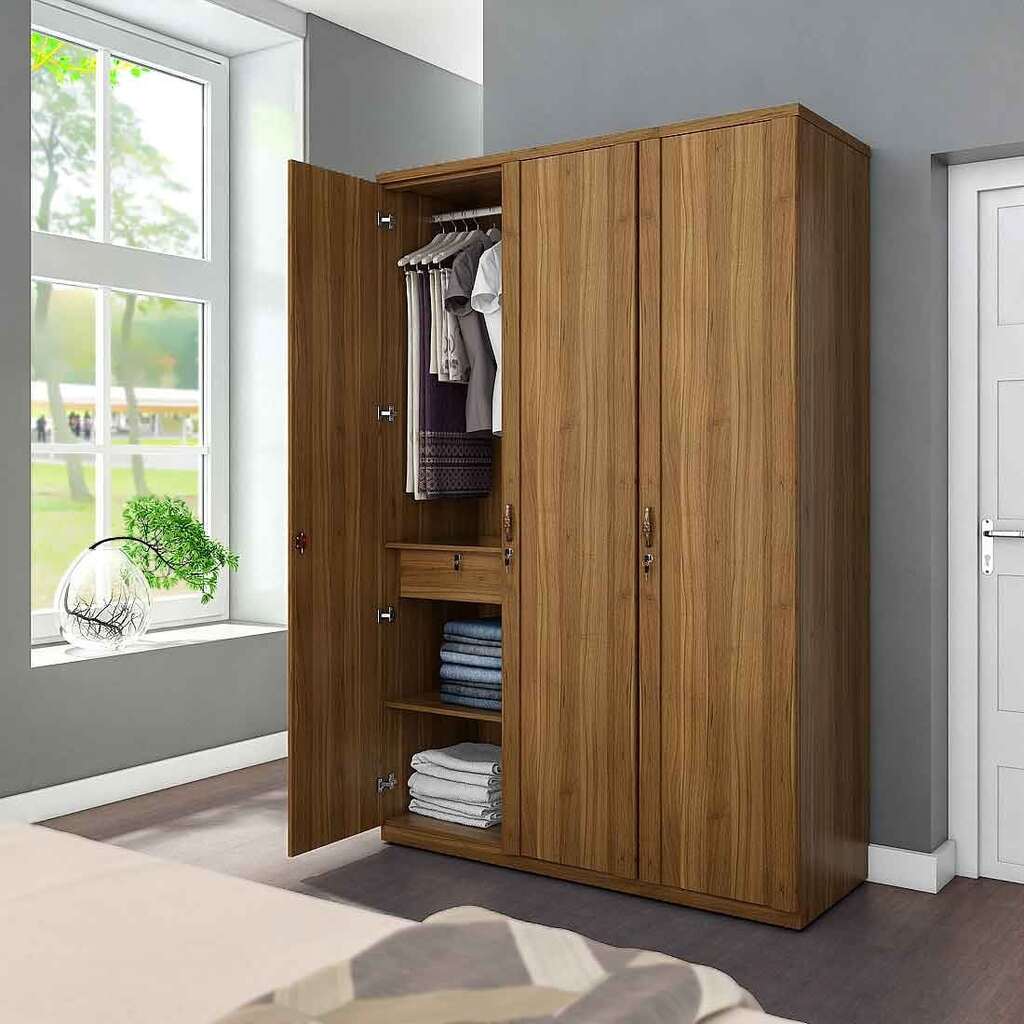 Thiết kế tủ quần áo phòng ngủ đẹp bằng gỗ