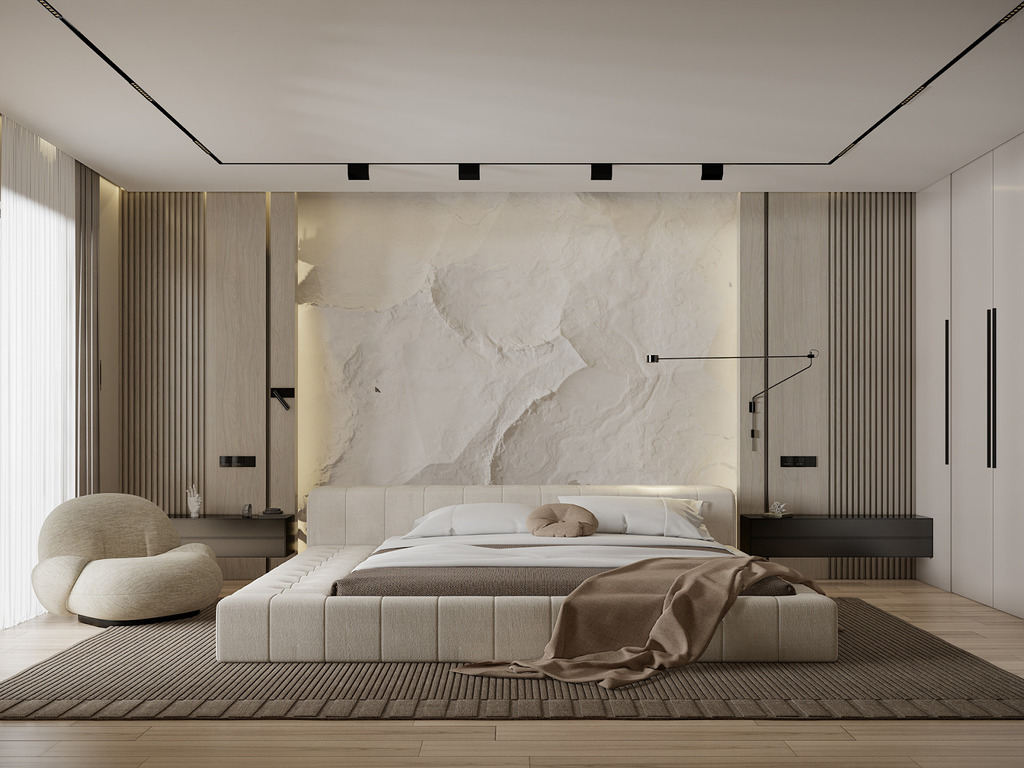Phòng ngủ chung cư hiện đại phong cách tối giản
