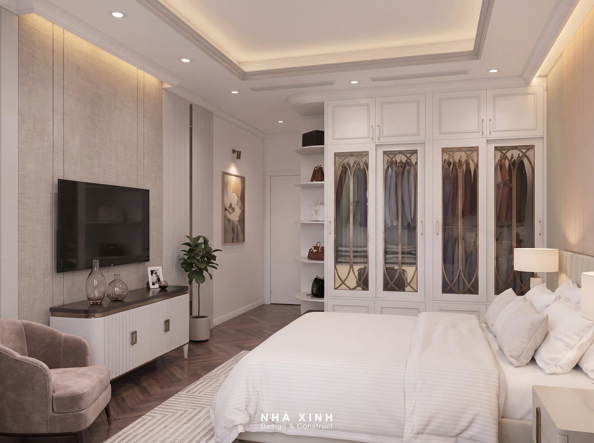 Thiết kế nội thất phòng ngủ biệt thự nam thông