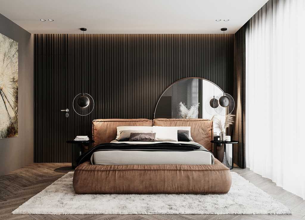 Thiết kế nội thất phòng ngủ nổi bật với tone màu trung tính sang trọng