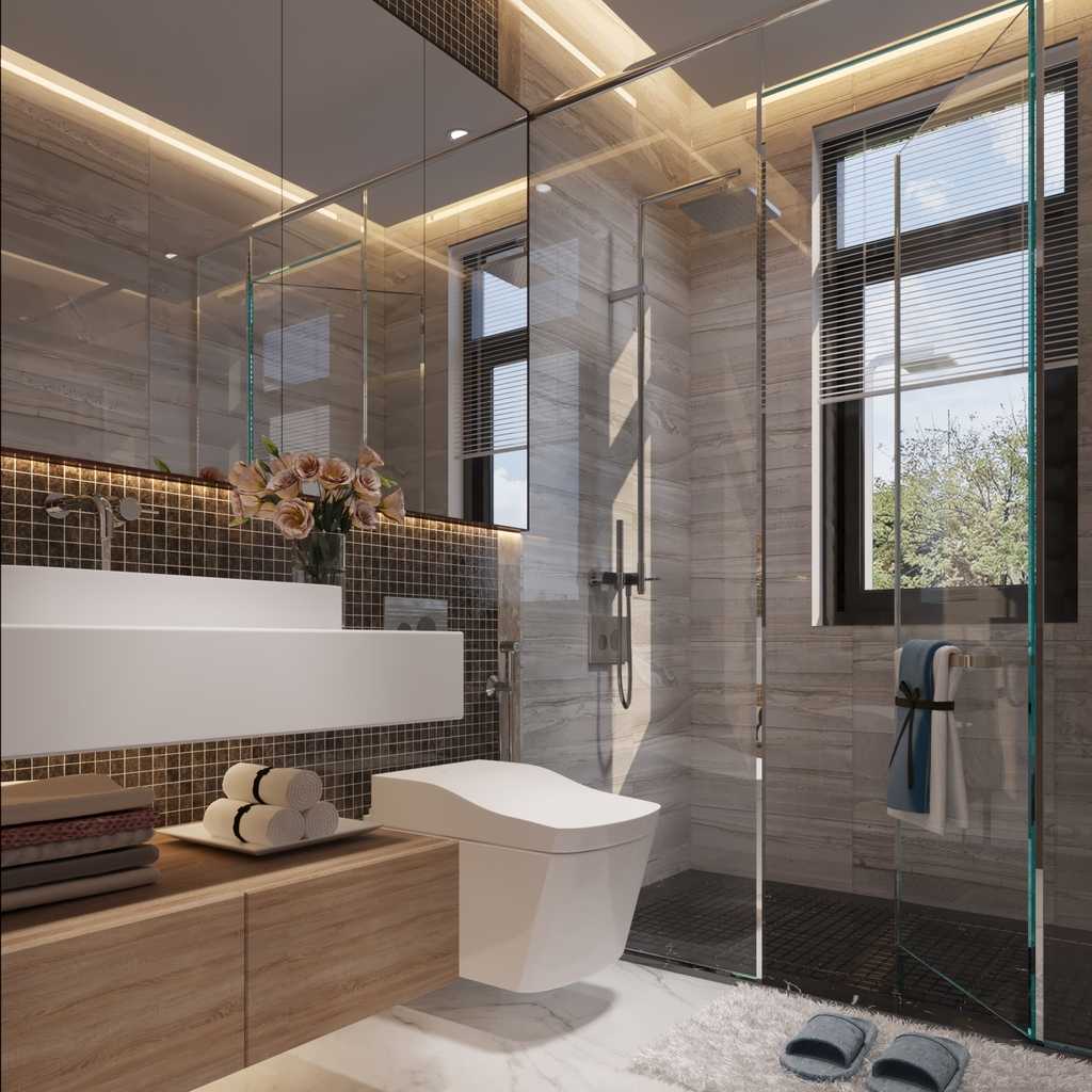 Thiết kế vách kính là lựa chọn tối ưu mang đến không gian phòng tắm đẹp.