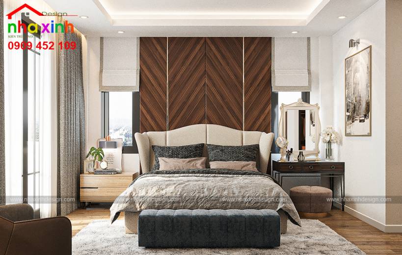 Phòng ngủ thiết kế cân bằng, tận dụng tối ưu nguồn ánh sáng tự nhiên