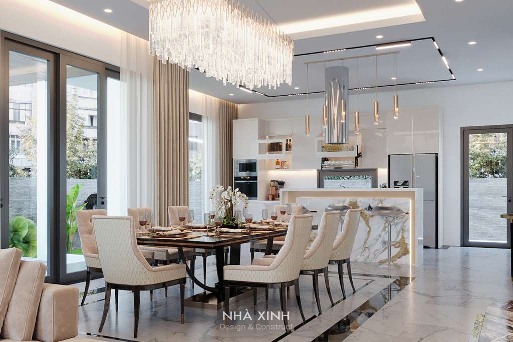 Thiết kế mẫu biệt thự 2 tầng hiện đại rất trú trọng vào không gian sống