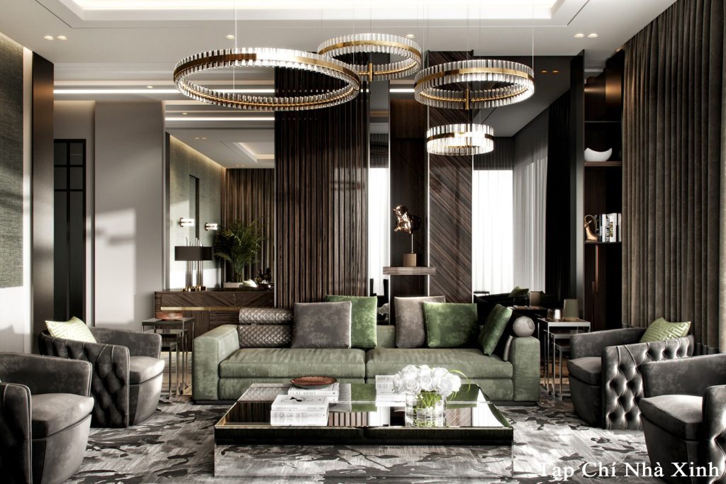 Thiết kế nội thất Luxury cho mẫu biệt thự phố hiện đại
