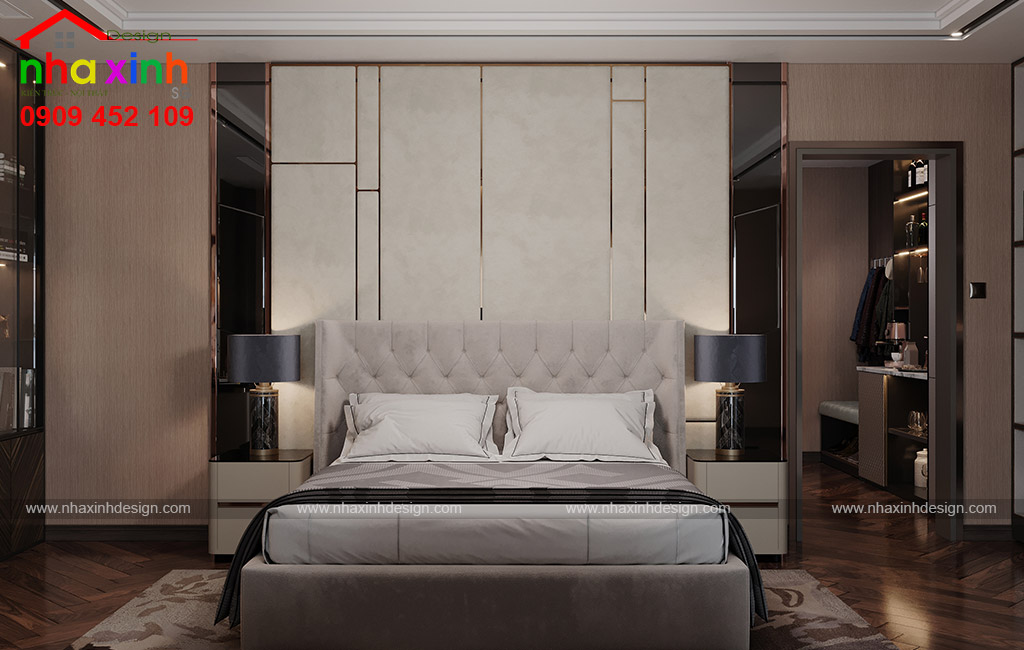 Thiết kế nội thất phòng ngủ đẹp với gam màu trung tính