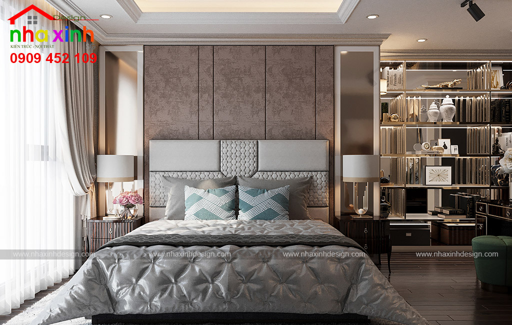 Thiết kế nội thất phòng ngủ master rộng rãi và thông thoáng