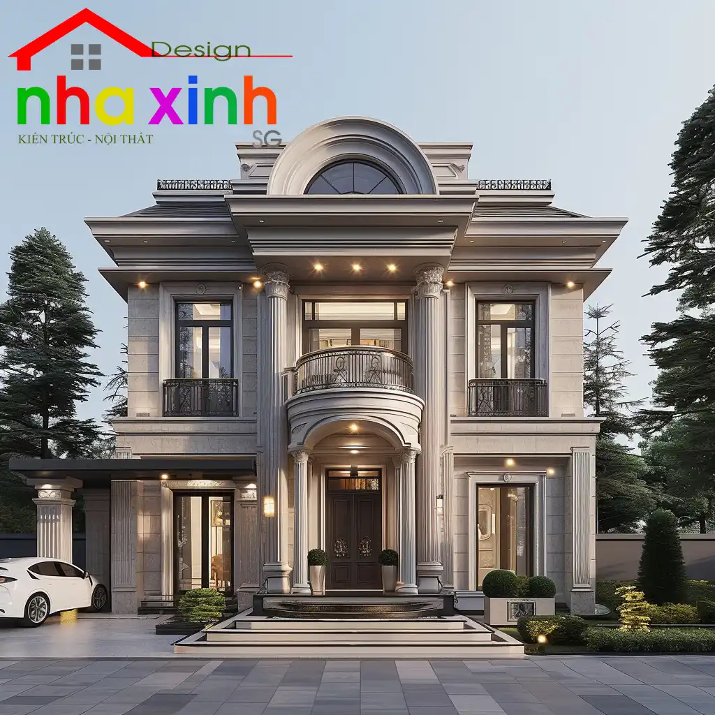 biệt thự mini 2 tầng 100m2 kiểu pháp 