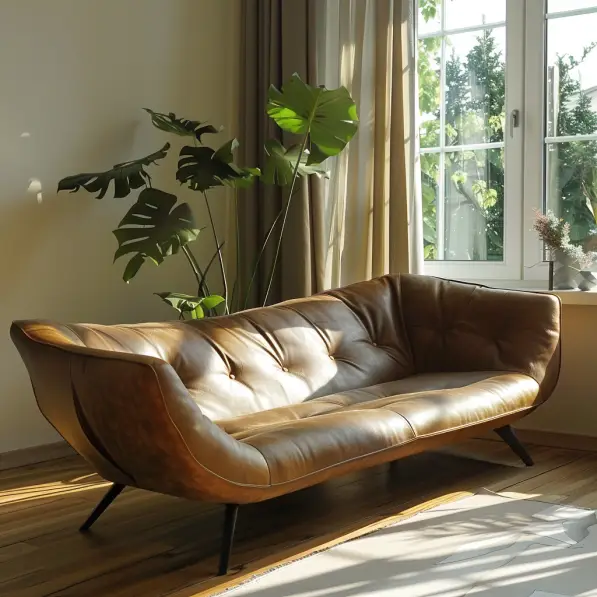 Ghế Sofa Tựa Bọc Da Cao Cấp - Tinh Hoa Nghệ Thuật Cho Không Gian Sống 