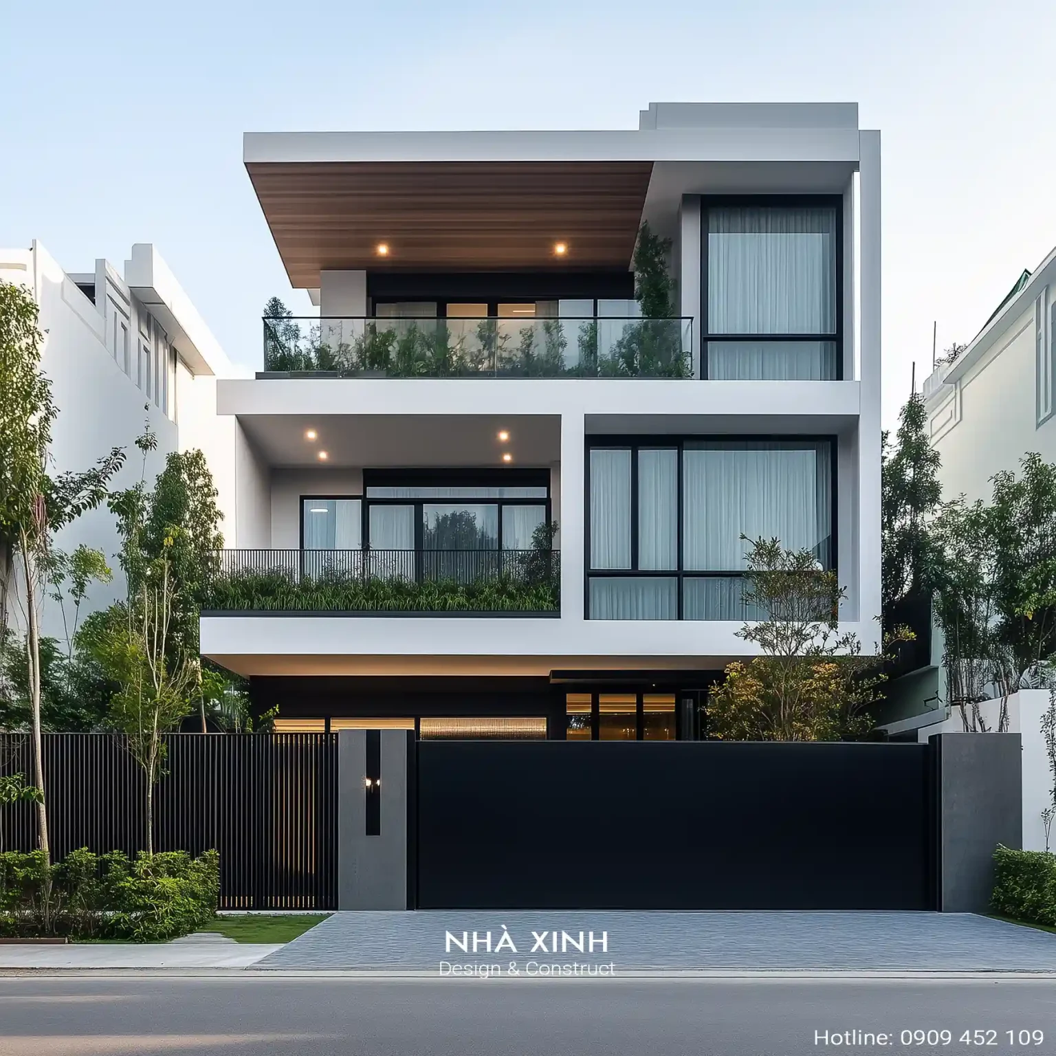mẫu nhà phố mặt tiền 7m hiện đại