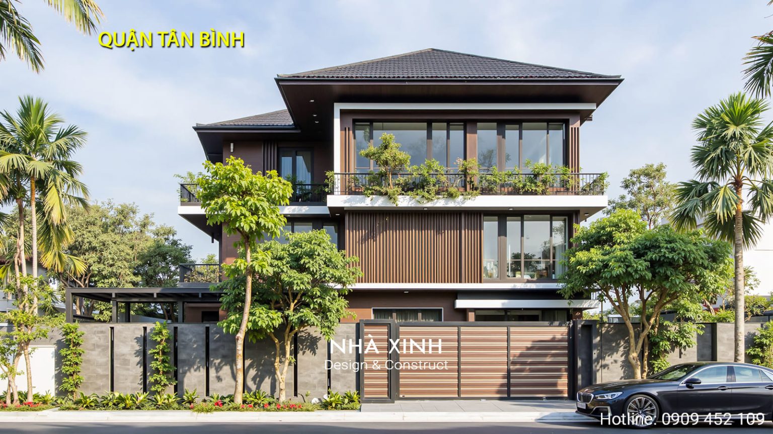 Biệt thự đẹp nhất Sài Gòn có vòm sảnh cao – điểm nhấn mặt tiền sang (Mẫu 17)