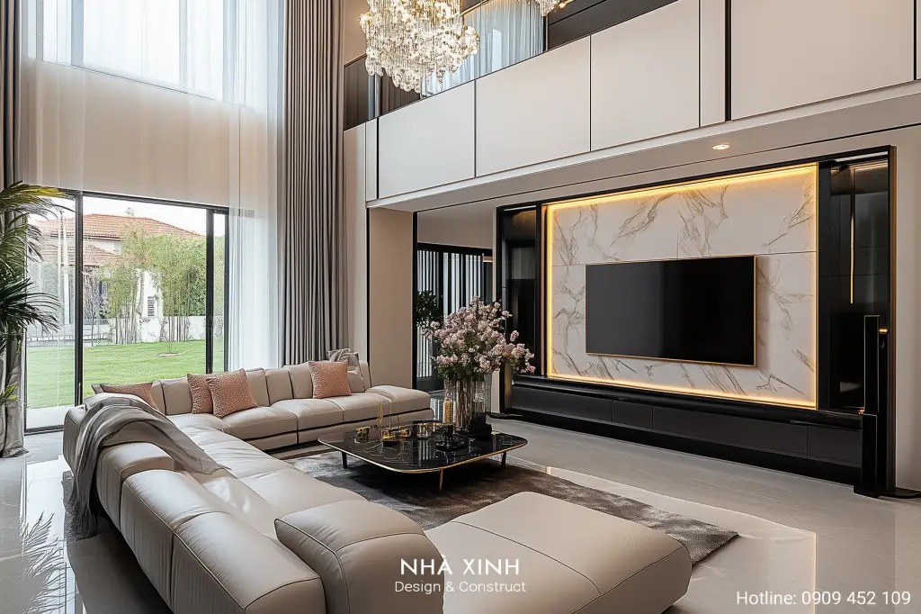 noi that phong cach luxury kien truc thong tang dep melosa garden 1