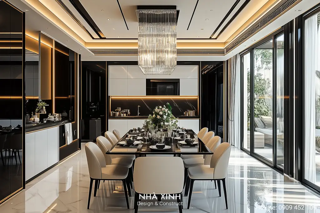 noi that phong cach luxury kien truc thong tang dep melosa garden 4
