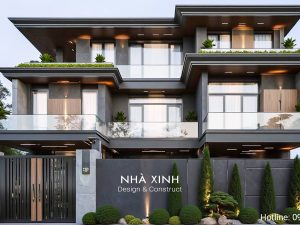 biet thu hien dai mang phong cach toi gian