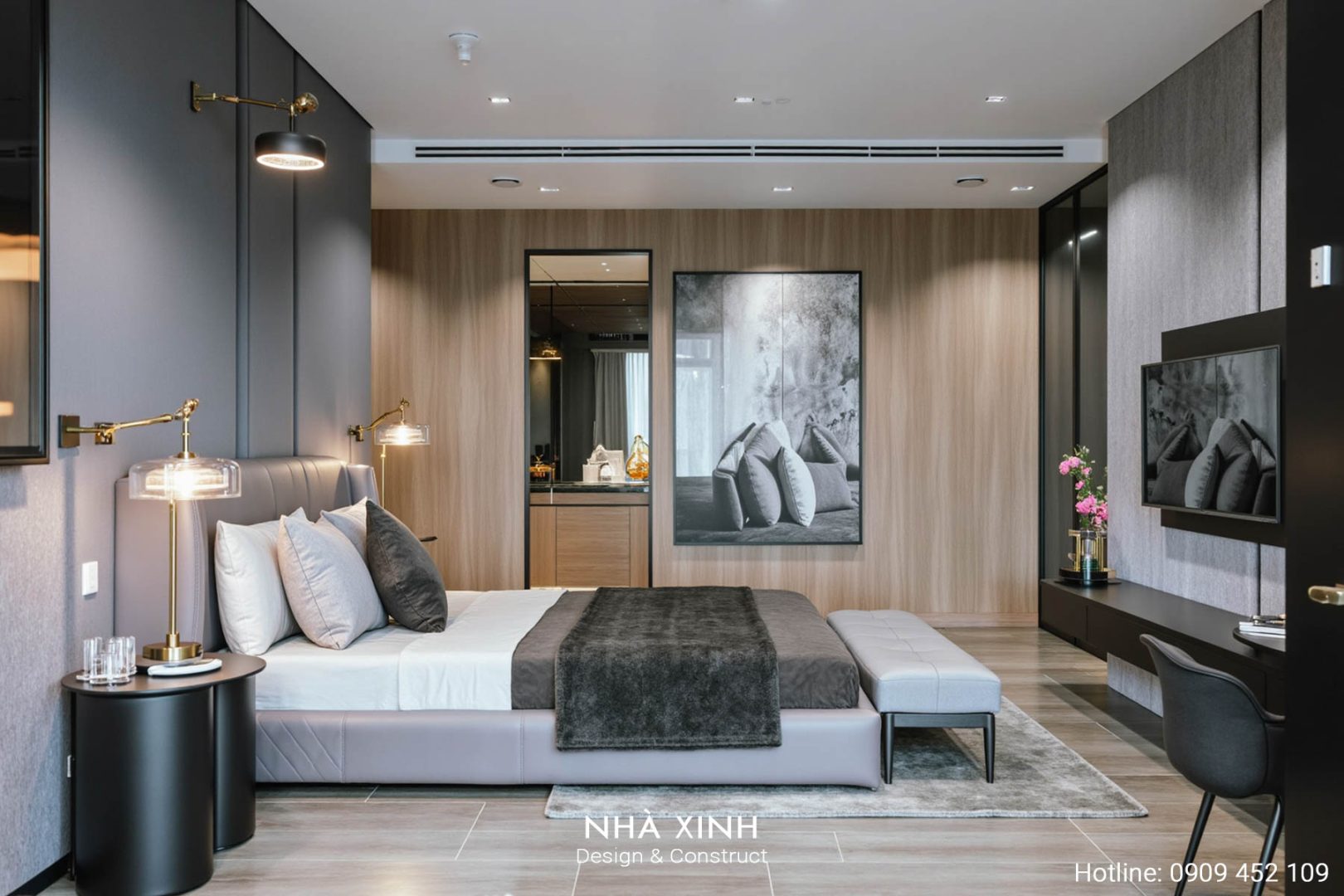 Phòng ngủ 3 với thiết kế hiện đại 