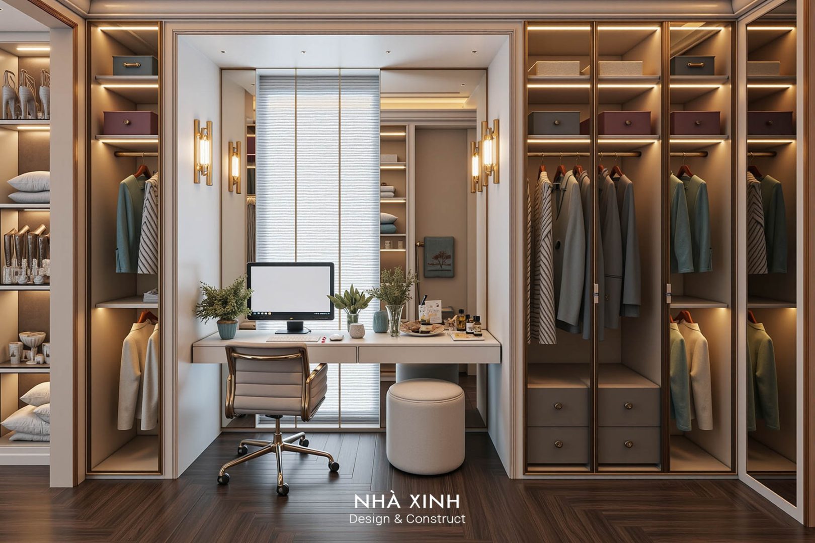 không gian nội thất phòng làm việc sang trọng 