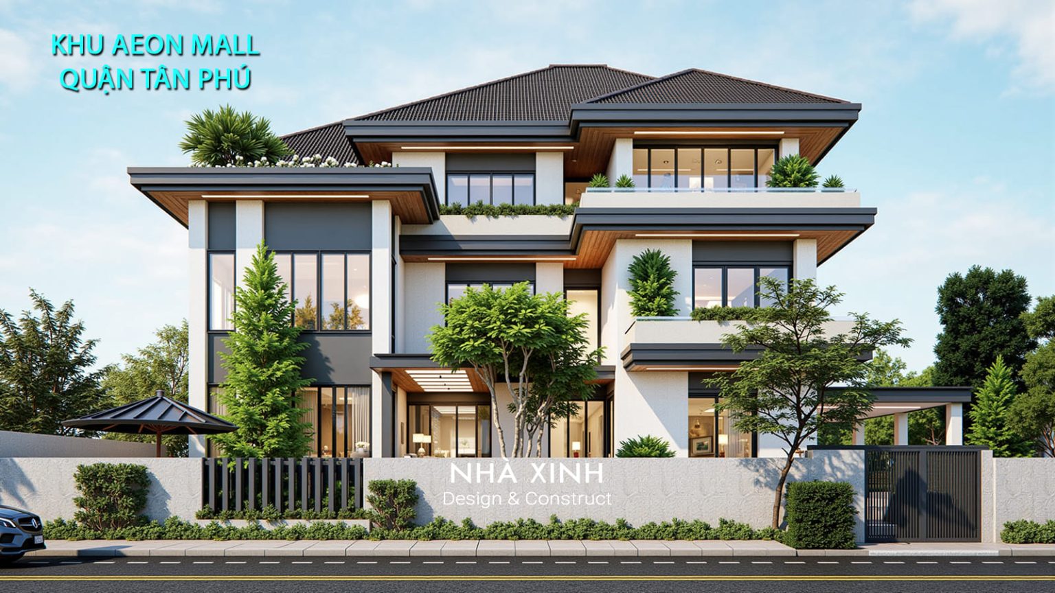 Biệt thự đẹp nhất Sài Gòn cổ điển tinh gọn – phào chỉ vừa đủ, sang mà thoáng (Mẫu 15)