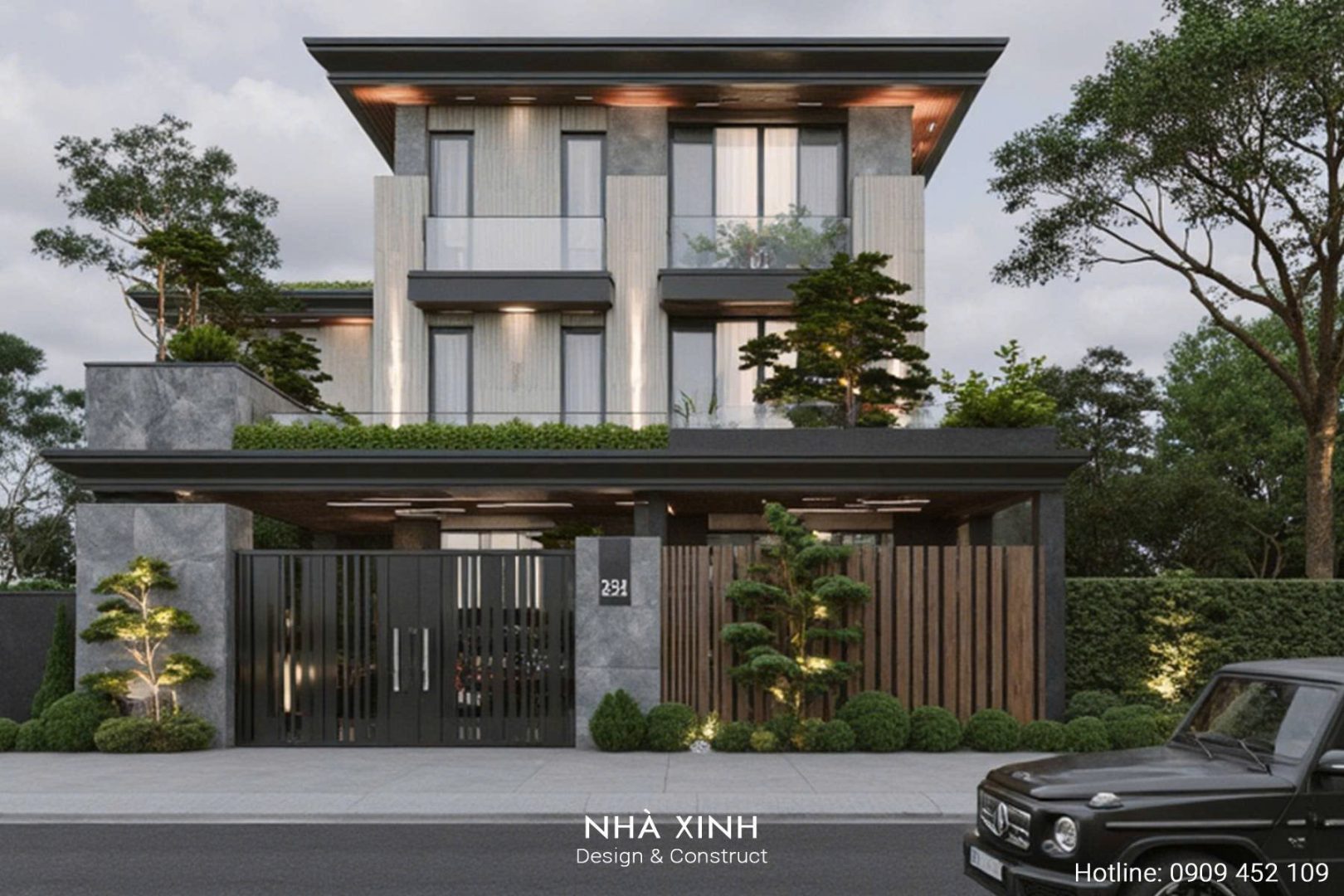 thiết kế biệt thự hiện đại phong cách modern essence