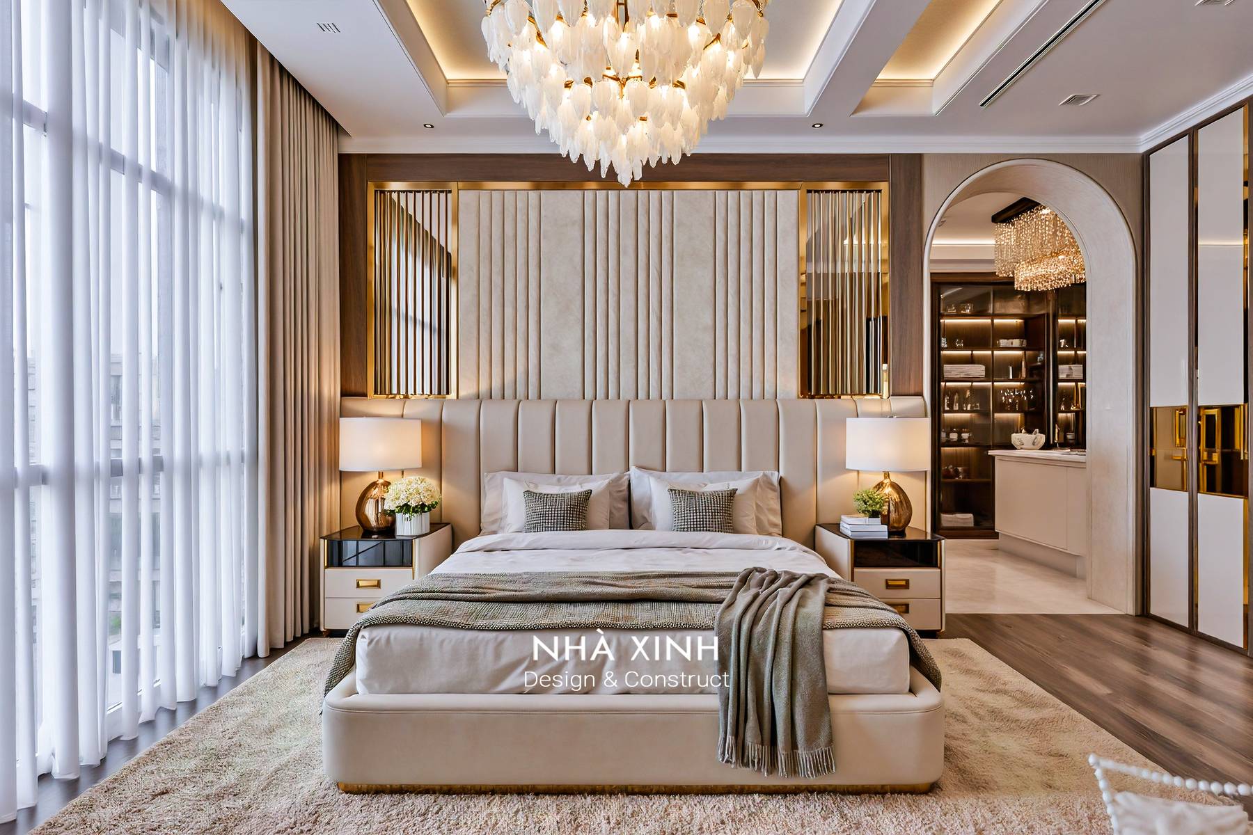Khu vực bàn ăn được thiết kế kết nối phòng khách - bếp tiện nghi